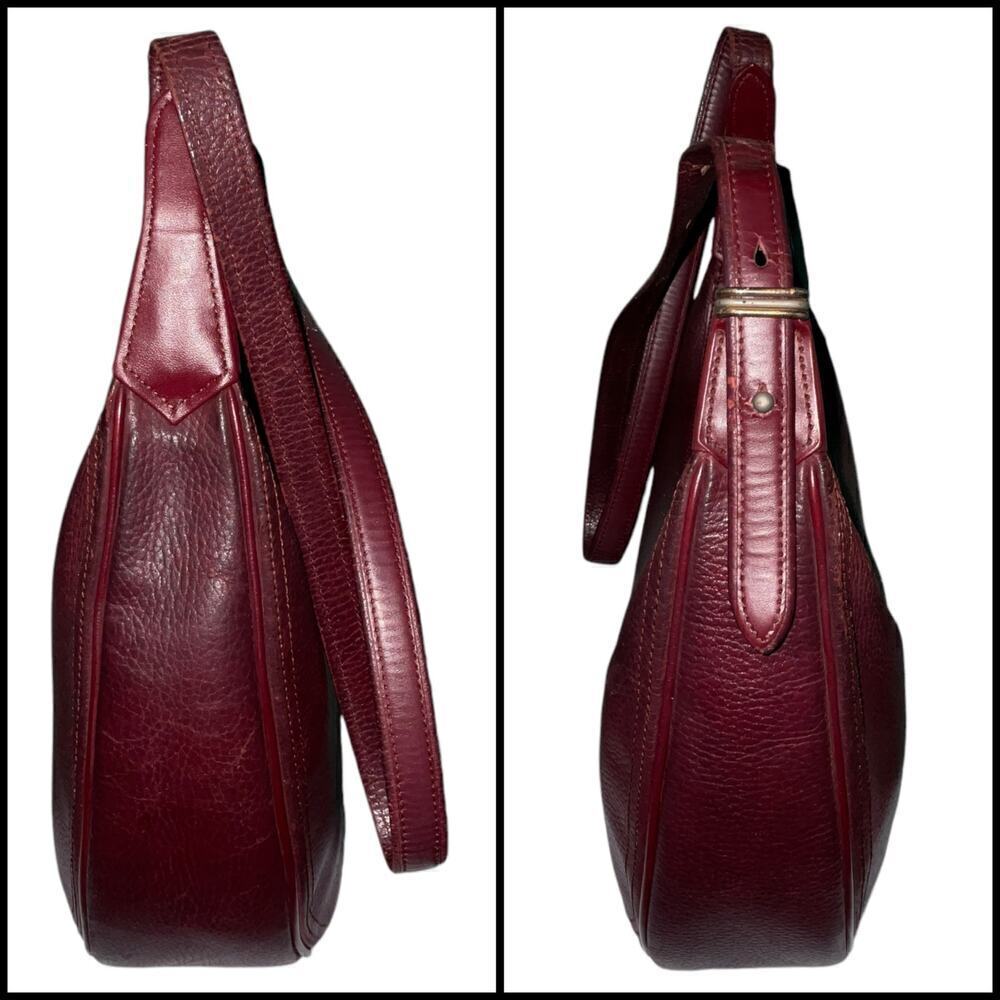 CARTIER Must De Vintage Bordeaux Pebbled Leather Shoulder Bag - Picture 10 of 14